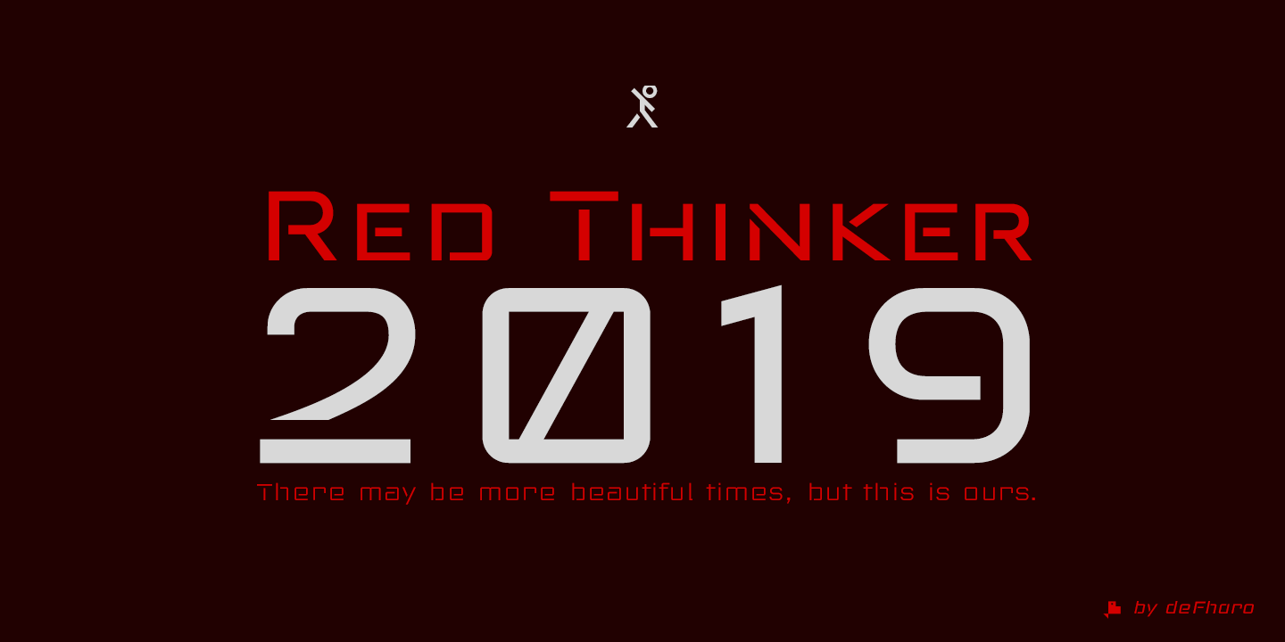 Red Thinker Bold Font preview